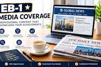 write and release a news article for eb1 media coverage