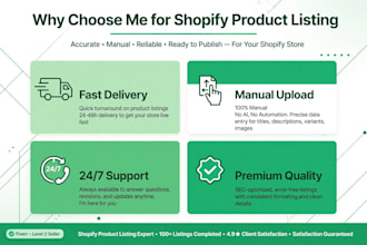 do shopify product listing and upload products