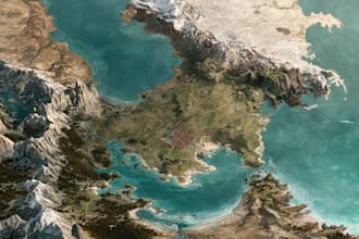 fantasy map, vector map illustration vector