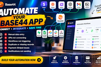 build base44 automation API integrations CRM workflows base44 dashboards