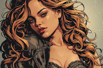 draw glamorous vintage pin up artwork