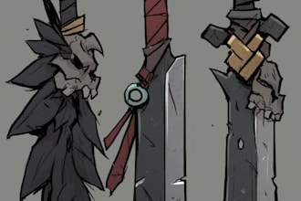 design unique weapons illustrations
