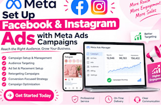 set up facebook and instagram ads with meta ads  campaigns