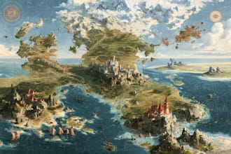 draw a custom map illustration