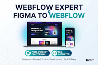 design responsive webflow website figma to webflow conversion