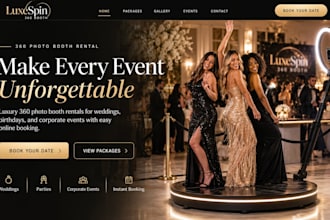 design squarespace 360 photo booth website photo booth event booking website