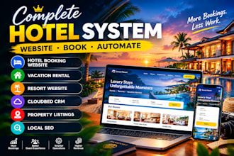 hotel website resort website cloudbed CRM vacation rental booking website nobeds