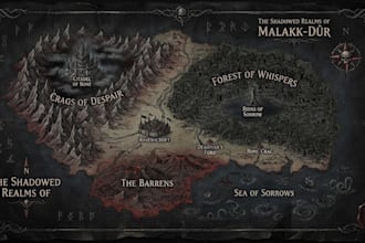 draw a custom fantasy map for dnd or rpg games