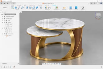 create 3d furniture models with realistic renders for sofas and tables