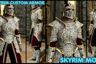 create custom skyrim armor, weapon models and 3d characters for your mod