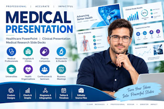 make medical presentation healthcare powerpoint clinical research slide decks HD