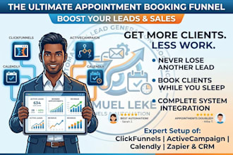setup clickfunnels, activecampaign, and calendly appointment workflows