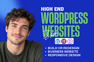 build wordpress business web design or redesign elementor wordpress development