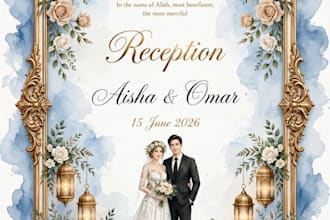 design luxury wedding invitation and shadi card