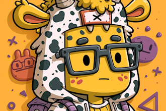 draw quirky and cute doodle character art in my unique style