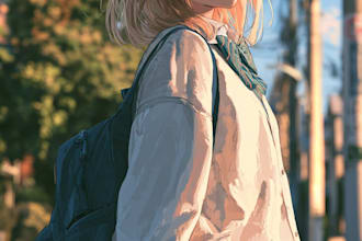 anime character an illustration and anime character