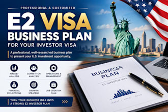 write e2 immigration business plan, e2 investor business plan, e2 visa plan