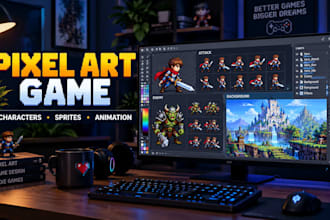 create pixel art sprites and animations with video game quality