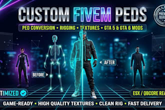 create custom fivem ped conversion rigging texture gta 5 gta 6 character mods