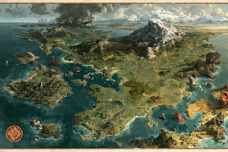 draw fantasy map illustration
