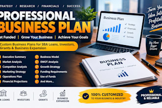 be your business plan writer for sba loan, financial projection and sba business