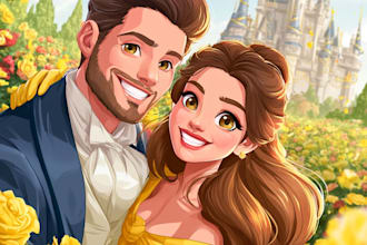 draw couple portrait illustration