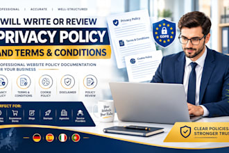 write gdpr privacy policy and terms and conditions