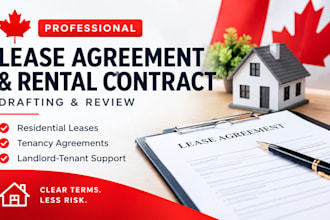 draft review residential lease agreements rental contracts and tenancy agreement