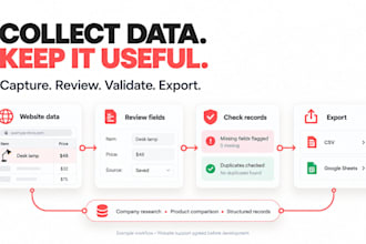 build a custom chrome extension for web automation and data export