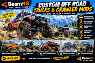 create custom beamng off road trucks and crawler mods