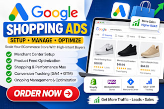 setup and manage google shopping ads for shopify ecommerce stores