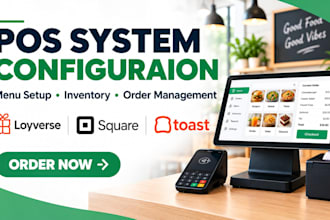 configure loyverse square and toast pos menus, inventory and order management