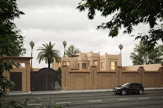 low trinagle count 3d building, model with texture blender 3d house from photo