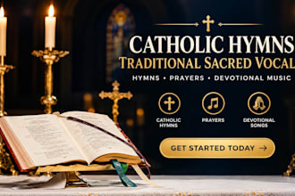 sing catholic hymn or worship song with a traditional sacred vocal style