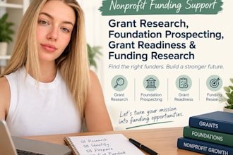 do grant research, foundation prospecting, grant readiness and funding research