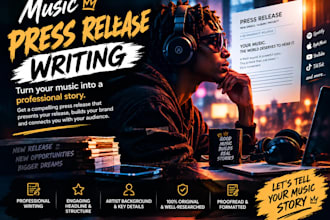 write a professional music press release for your song album