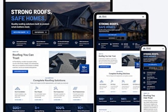 design a professional roofing website for roofing contractors