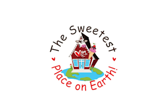 make ice cream, candy, chocolate, bakery, sweets, food logo