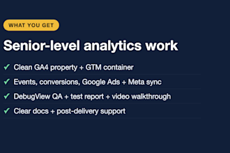 fix, audit, or set up your ga4 and GTM tracking correctly