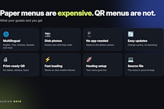 create a digital qr menu for your restaurant or cafe