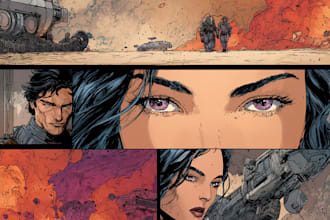 comic book illustration with comic book illustrator