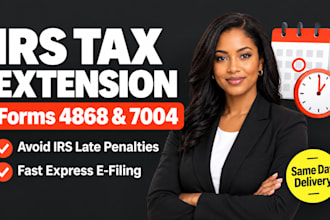file irs tax extension form 4868 and form 7004 for US tax