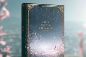 design romantic book cover with art