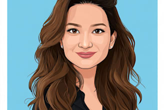 draw potrait cartoon caricature avatar from your photo