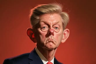 draw funny politician portraits in caricature style