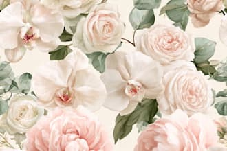 design an elegant gold wedding ring box decorated with miniature roses