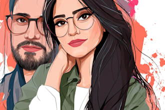 create clean and modern flat character illustrations