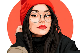 design custom flat character illustrations