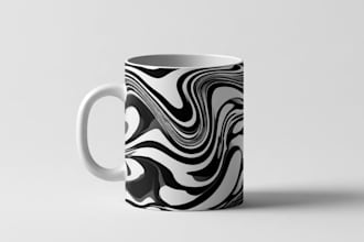 do professional coffee mug design, custom mug design