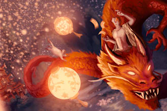 design professional splash art and concept art